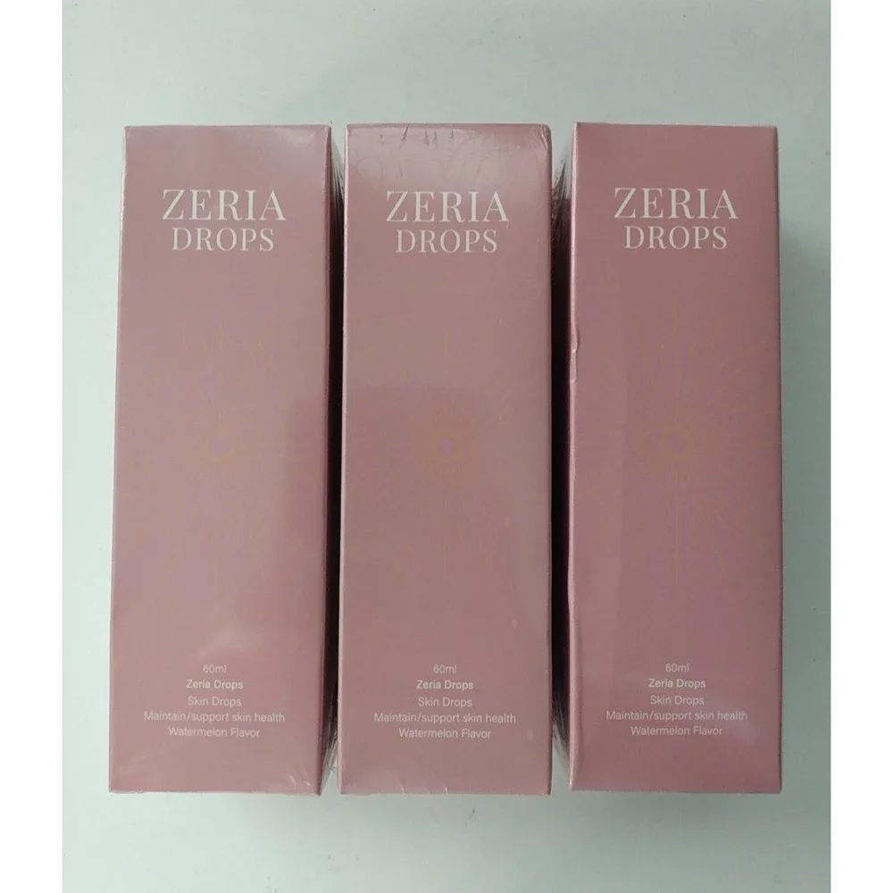 Sunless Tanning Skin Drops Zeria 3 month Supply NEW 60ml each 3 boxes ex 3/22/28